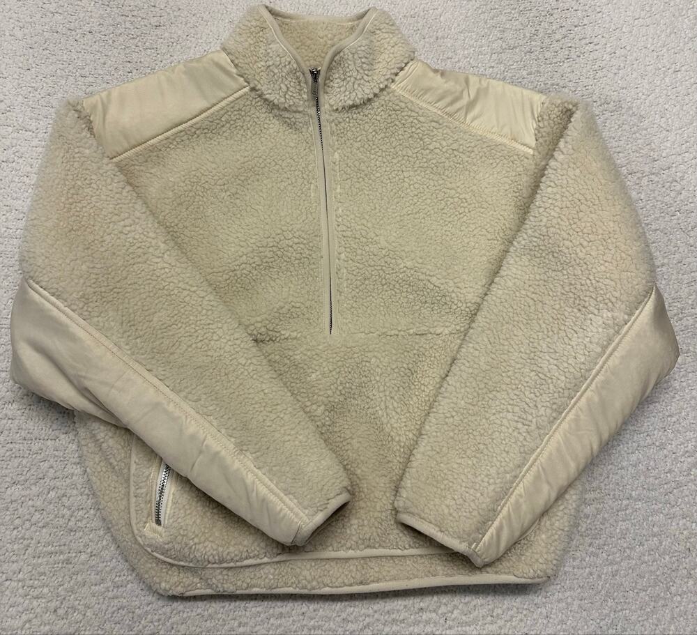 Madewell Faux Shearling Half Zip Pullover Size XS